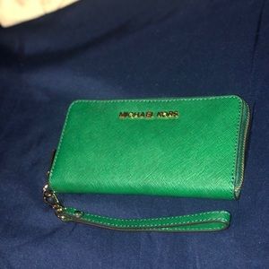 Green Michael Kors Wallet